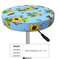 thumbnail image 4 of Fotbe Sunflowers And Bees Stool Covers Round,Waterproof Round Bar Stool Covers Bar Chair Covers Washable Stool Cushion Slipcover for 12-14 Inch Chair-14 inch, 4 of 7