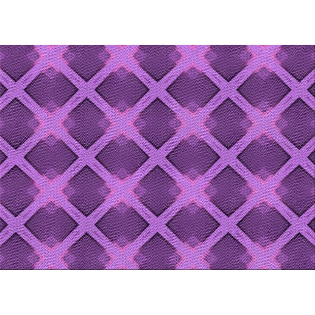 Ahgly Tapis Rectangulaire Lavable en Machine Intérieur Transitionnel Violet Vif, 4 Pieds x 6 Pieds