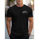 thumbnail image 1 of Mountain Print Men's Round Neck Short Sleeve Tee Fashion Regular Fit T-Shirt Top For Spring Summer Holiday, 1 of 6