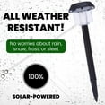 thumbnail image 6 of Restored Signature Garden Solar Garden Lights - Auto On/Off Outdoor Bright Solar Pathway Lights - Waterproof (6 Pack, Black) (Refurbished), 6 of 8