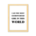 thumbnail image 1 of Cuadro de madera decorativa A4 Soy extrovertida Unbranded, 1 of 3