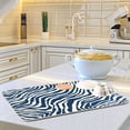 thumbnail image 6 of Dish Drying Mat Kitchen Pad Large Counter Absorbent Dish Mats Drainer Digital Blue Zebra Stripes, 6 of 8