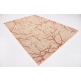 thumbnail image 2 of Unique Loom Botanical Collection Abstract Pictorial Transitional Indoor and Outdoor Flatweave Area Rug, 7 x 10 Feet, Beige/Terracotta, 2 of 2