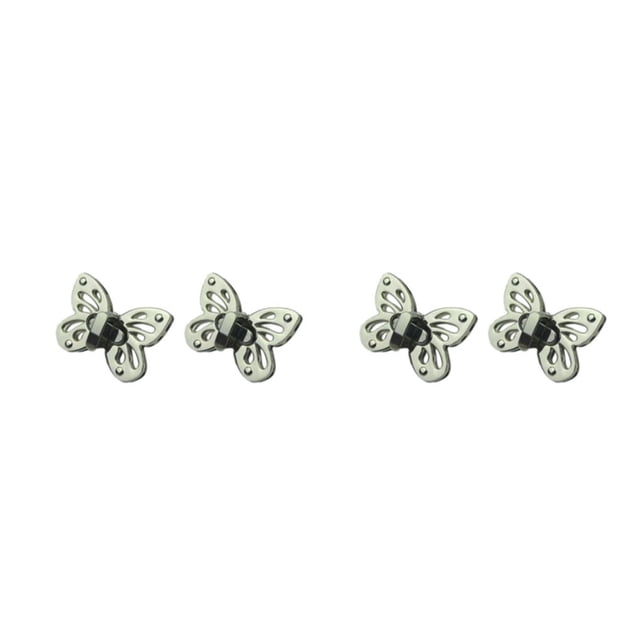 Naiovety 2 piezas de bolso de mano con cierre a presión, cartera de repuesto, cerradura de aleación, accesorios de mejora artesanal, repuestos Plata 2piezas
