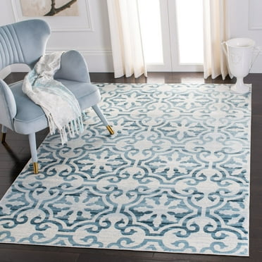 SAFAVIEH Isabella Eliza Geometric Floral Area Rug, Navy/Ivory, 4' x 6'