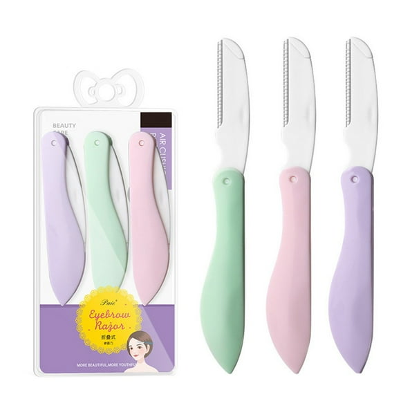 Eyebrow Razor for Women, 3 Pcs Dermaplane Razor for Women Face, Foldable Face Razors for Women and Men