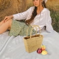 thumbnail image 3 of TUIBELYN Woven Handbag Natural Straw Woven Purse Grocery Shopping Bag Tote Bag with Handle, 3 of 8