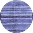 thumbnail image 1 of Ahgly Company Machine Washable Indoor Round Abstract Blue Modern Area Rugs, 7' Round, 1 of 4