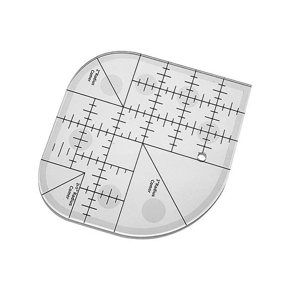 Curved Corner Cutter Ruler,Sewing Patchwork Ruler Sewing Template Patchwork Tool Plastic Ruler