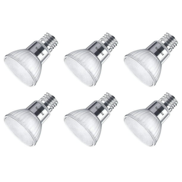 Spoedig Paleis Zuidwest 6 lamps) Philips LED Classic Glass Dimmable PAR20 40-Degree Flood Light Bulb  with Warm Glow Effect , 500 Lumen, 2200-2700 Kelvin, 7 watt (50-Watt  Equivalent), E26 Base, Soft White - Walmart.com