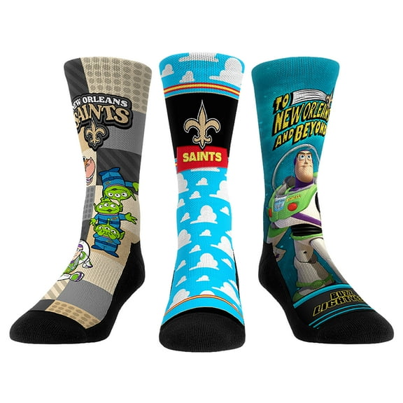 Unisex Rock Em Socks New Orleans Saints Toy Story 3-Pack Crew Socks