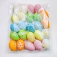 thumbnail image 2 of 24 PCS Easter Hanging Eggs,1.5 inch Multicolored Plastic Easter Egg Hanging Tree Ornament Hand-Painted Hanging Ornaments for Easter Day Decoration, 2 of 5