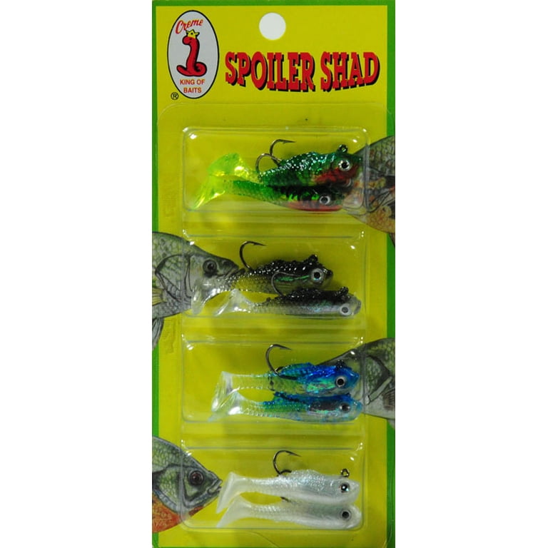 Creme Lure Spoiler Shad Kit, 8-Piece Soft Baits photo 3