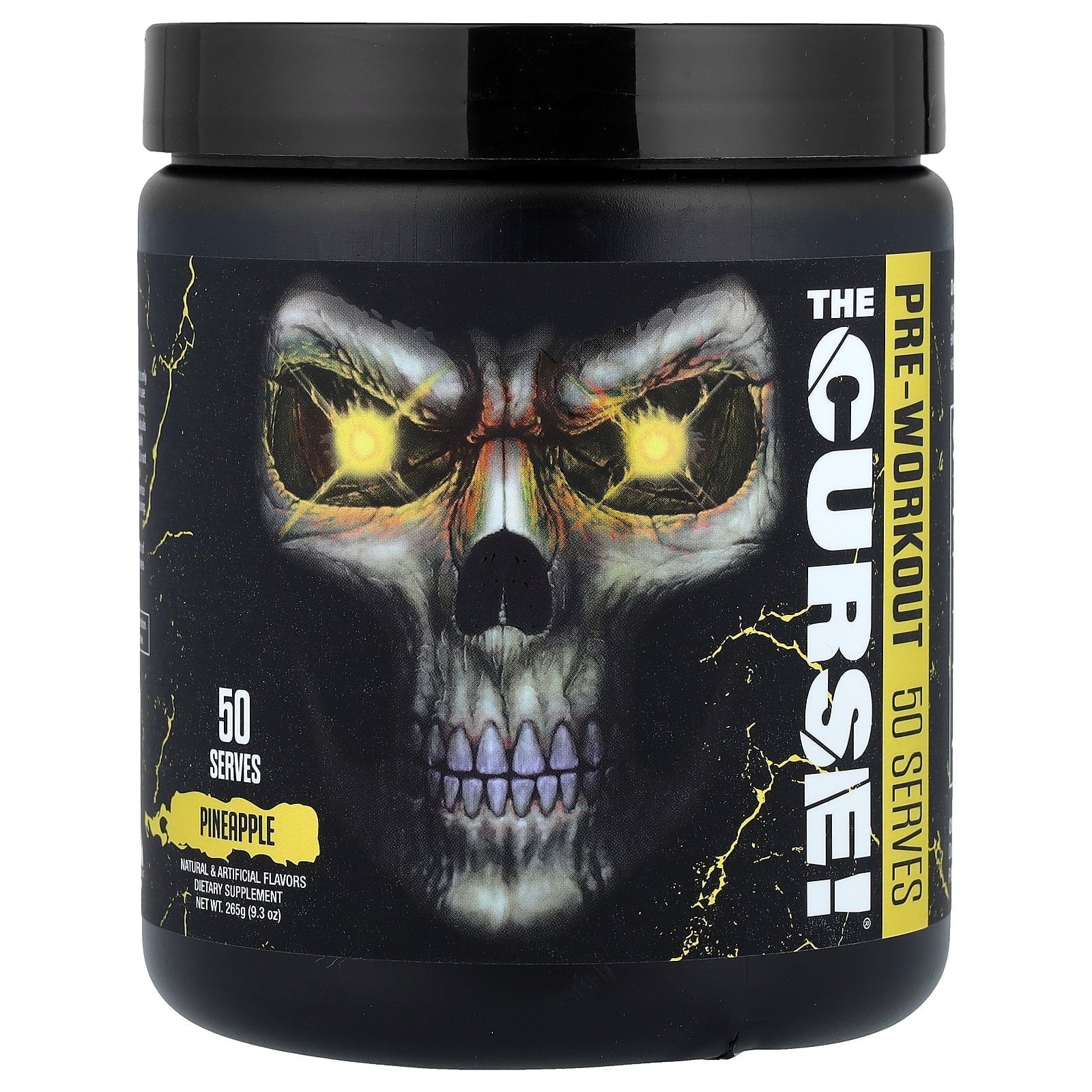 JNX Sports® The Curse Pre Workout Powder Pineapple Shred Pre Workout Mix for Energy and Focus, 50 Serves