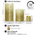 thumbnail image 4 of Velas LED Furora LIGHTING doradas con Mando a Distancia y Temporizador, Juego de 8 Votivas de Cera R, 4 of 9