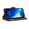 thumbnail image 2 of iPhone 13 Pro Wallet Case, Soft Leather Zipper Magnetic Buckle Horizontal Flip Cover with 5 Card Slots, Winered, 2 of 8