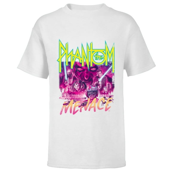 Star Wars The Phantom Menace Band - Short Sleeve T-Shirt for Kids - Customized-White