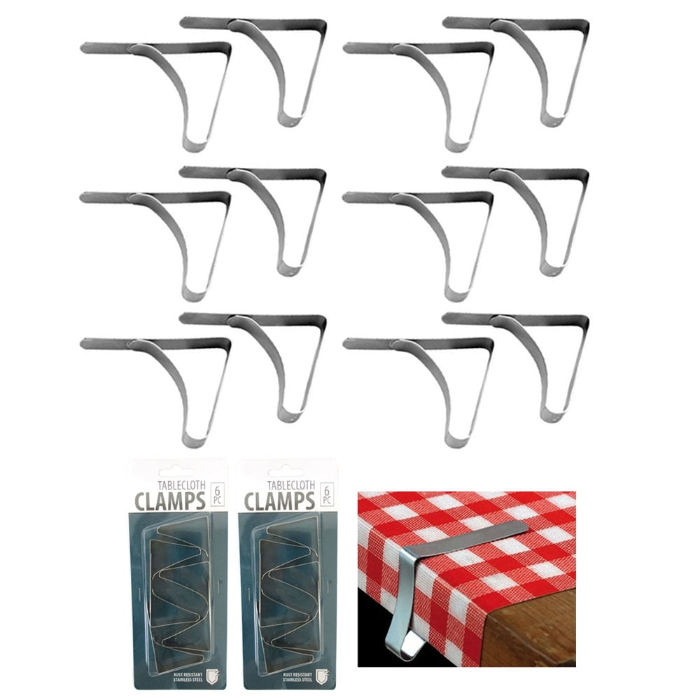 Details about   Coughlan's Tablecloth Clamps #527  Package of 6  Rust resistant Spring steel 