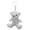 E, variant on Faux Pearl Bear Rabbit Keychain Pendant Handmade Braided Lightweight Charm Key Chain Backpack Bag Accessory