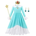 thumbnail image 1 of Vestido de Cosplay de princesa melocotón para niña, traje de juego de rol para fiesta de Halloween, trajes de actuación para escenario, ropa de Carnaval para niños Fivean unisex, 1 of 2