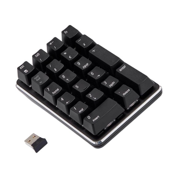 Mini Smart 2.4G 21 Keys mechanical numpad Numpad Gaming Keyboard for Laptop Blue switch