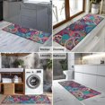 thumbnail image 2 of Purple Pioneer Flower and Paisley Pattern Kitchen Rug Mat,Kitchen Runner Rugs Non Skid Washable,Decorative Kitchen Floor Mats for Kitchen,Sink,Laundry,17"X47", 2 of 5