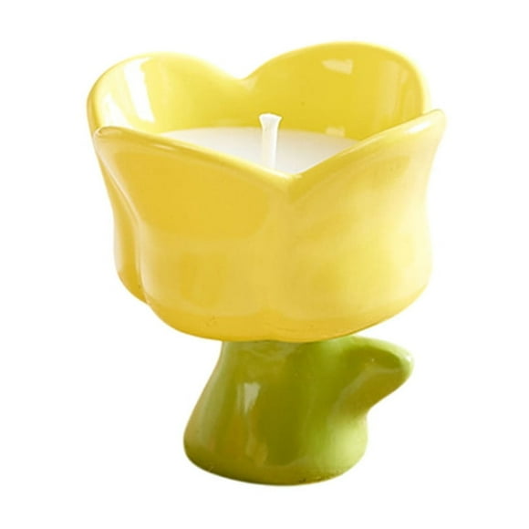 Soy Candle Wax, Rose Scented Flower Shaped Scented Candles Soy Wax Scented Candles in Ceramic Jars About 3X3Inches