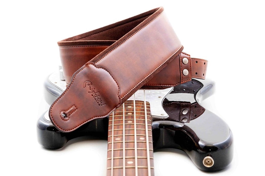 RightOn! Bassman Charm-80 Bass Guitar Strap - Brown