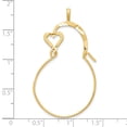 thumbnail image 3 of 10k Yellow Gold Small Heart Necklace Charm Pendant Holder, 3 of 7