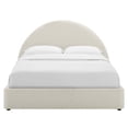 thumbnail image 5 of Resort Arched Round King Platform Bed in Heathered Weave Ivory, 5 of 9