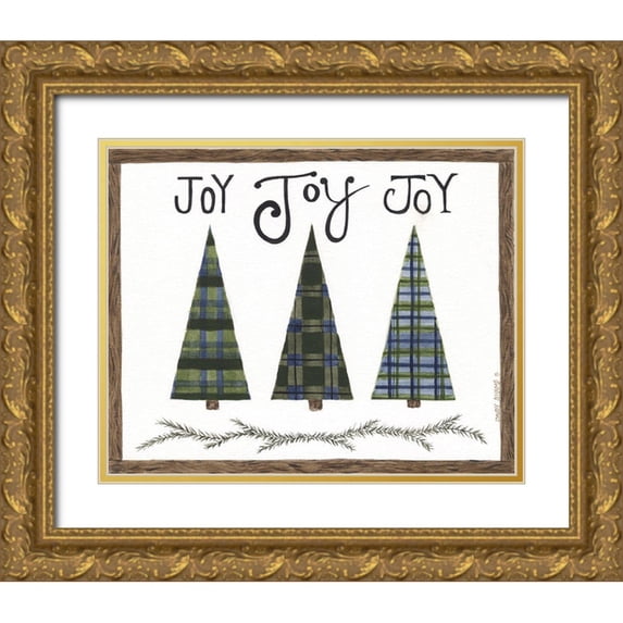 Shamp, Cindy 32x26 Gold Ornate Wood Framed with Double Matting Museum Art Print Titled - Joy Joy Joy