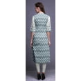 thumbnail image 4 of Bimba Kurti Droit Décontracté Imprimé Manches 3/4 Robe Kurta Longue pour Femmes, 4 of 6
