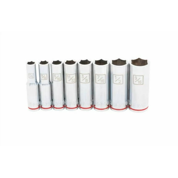 Kobalt 1/4-in Drive Standard (SAE) Deep Socket Set (8-Pieces)