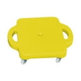 thumbnail image 3 of Tabla de patinete para niños con asas, tabla deportiva para sentarse, para educación física, desarrollo preescolar, actividades deportivas en el suelo amarillo, 3 of 8