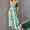 002 Green, variant on Women's Floral Printed Boho Maxi Dress Square Neck Strapped Swing A Line Sundress Beach Long Outfits