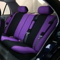 thumbnail image 5 of FH Group Light & Breezy Seat Covers for Auto, 4 Headrests Full Auto Seat Covers Set, Purple and Black, 5 of 6