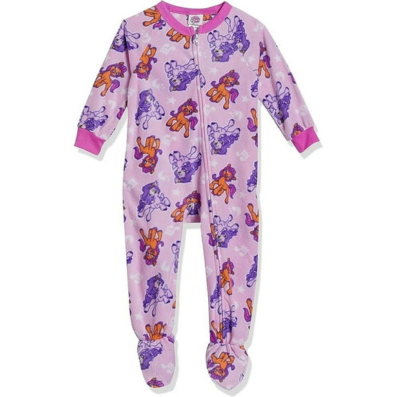 My Little Pony Sunny Starscout and Pipp Petals Fleece Footed Pajama Sleeper, Size 3T