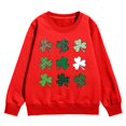 thumbnail image 4 of MuXiKeJi Clothes Unisex Kids St. Patrick's Tie Dye Irish Clover Long Sleeve Shirt Shamrock Green Sweatshirt 4-12 Years, 4 of 4