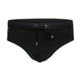thumbnail image 3 of kamemir Mens Bikini Men's Swim Trunks Low Rise Triangle Removable Cup Swimsuit(Black,XL), 3 of 6