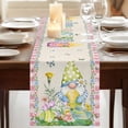 thumbnail image 3 of Table Runners 72 Inches Long Dress Scarves, Easter Farmhouse Kitchen Table Runner, Coffee Tablerunners, Country Gnomes Duck Floral Eggs Pink Buffalo Check 16x72 Inch, 3 of 9