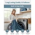 thumbnail image 3 of Casa Platino Bathroom Towels Set of 8 – 100% Ring-Spun Cotton, 2 Bath Towels, 2 Handtowel & 4 Washcloths, Luxury cotton design, Perfect for Hotel, Salon & Guests – Steel Blue, 3 of 8