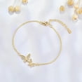 thumbnail image 6 of 925 Sterling Silver Double Butterfly Bracelets for Women Dainty Gold Plated CZ Insect Link Bracelet Distance Matching Chain Bracelet Jewelry Christmas Gifts for Best Friends Sister, 6 of 6