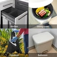 thumbnail image 5 of 8 Gallon 115 Counts Strong Drawstring Trash Bags Garbage Bags by Teivio, Bathroom Trash Can Bin Liners, Plastic Bags for home office kitchen, Black, 5 of 7