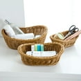 thumbnail image 4 of [Hotiary] Wicker Woven Basket Bread Tray,Woven Basket Oval Bread Basket Serving Basket for Food Fruit Cosmetic Storage Tabletop and Bathroom Storage Basket,Large,11.02"*7.48"*3.15", 4 of 6