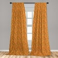 thumbnail image 4 of Ambesonne Warm Colors Curtains, Lemon and Orange Slices, Pair of 28"x63", Marigold Salmon and Orange, 4 of 4