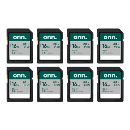 Image of onn. 16gb Full Size SD Card 8pk