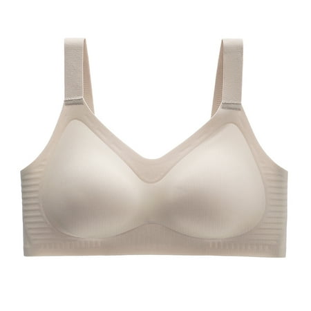 

Women Bras Plus Size Casual Front Button Shaping Cup Shoulder Strap Underwire Bra Plus Size Extra-Elastic Wirefree