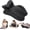 Black, variant on Memory Foam Wedge Pillow, Multi-Position Support Pillow for Adults, Ergonomic Prone Pillows with Removable Cover for Sleeping, Reading, Acid Reflux, Back,Neck, Legs Elevation