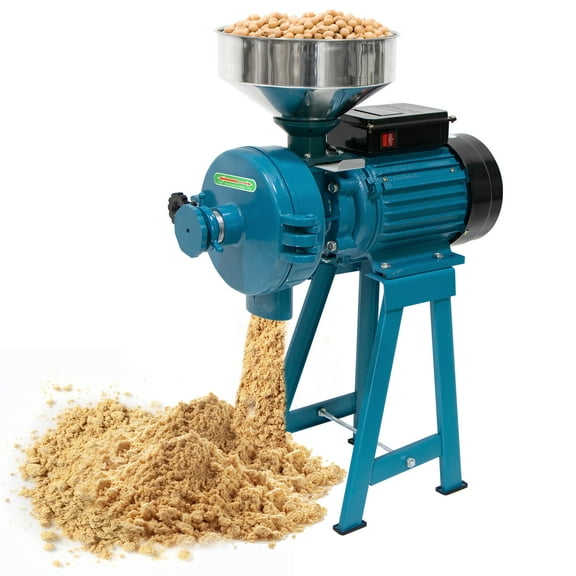 MOPHOTO Electric Grain Grinder Dry Wet Grinder, 110V Grain Grinder Mill 3000W, Wheat Grinder Feed Mill Flour Mill Cereals Grinder Rice Mill with Funnel