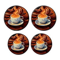 Stove Burner Covers 4 Pcs for Home Decor Cooktop Decorative ,Coffee Bean Coffee pattern, Round Electric Stove Burner Covers 8Inch And 10Inch